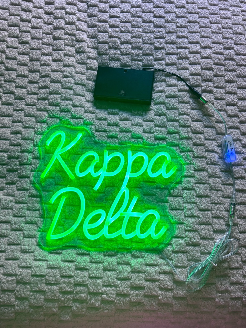 Kappa Delta Neon Wall Sign - Adjustable brightness